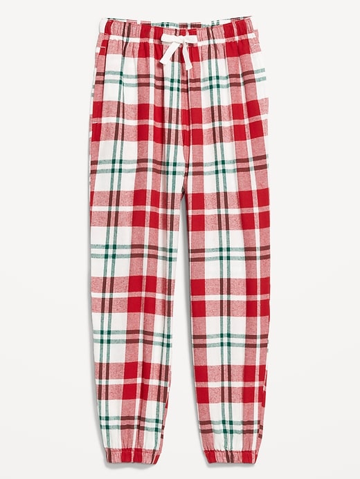 Image number 1 showing, Plaid Flannel Pajama Joggers for Women