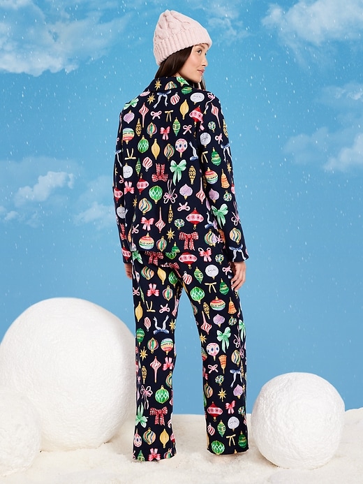 Image number 2 showing, Printed Flannel Pajama Pant Set for Women