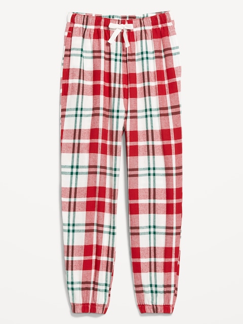 Plaid Flannel Pajama Joggers for Women
