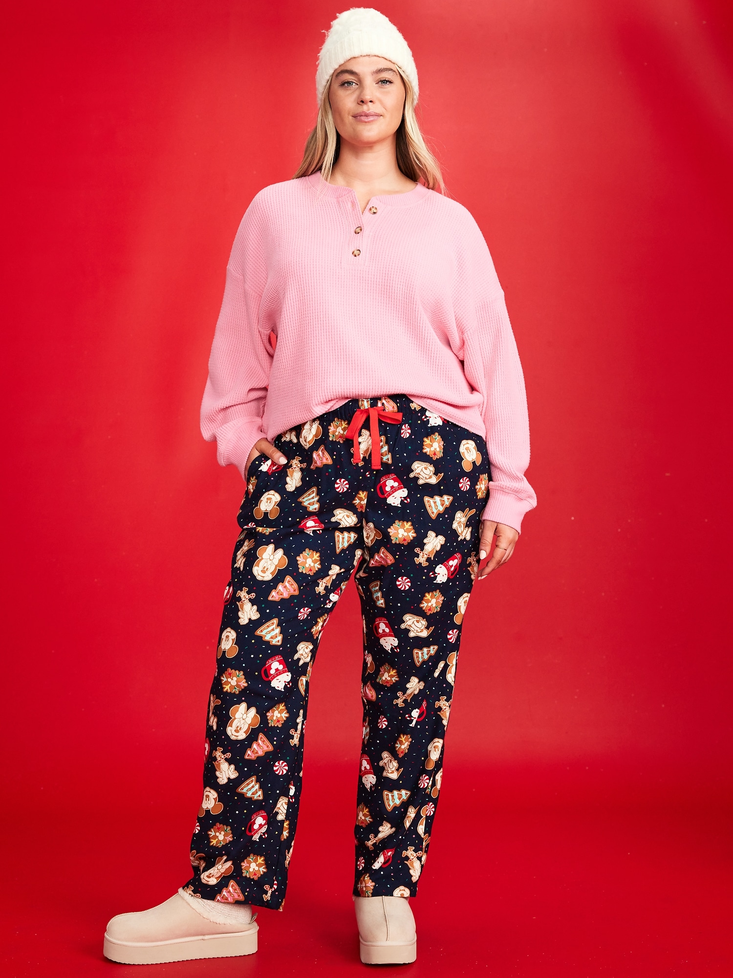 Old Navy x Disney Mid-Rise Printed Flannel Pajama Pants for Women