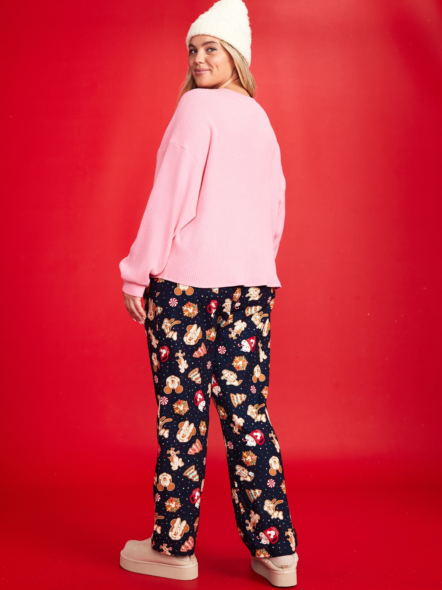 Old Navy x Disney Mid-Rise Printed Flannel Pajama Pants for Women