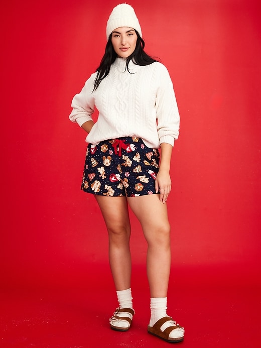 Image number 5 showing, Old Navy x Disney Mickey Mouse & Friends Printed Flannel Boxer Shorts for Women