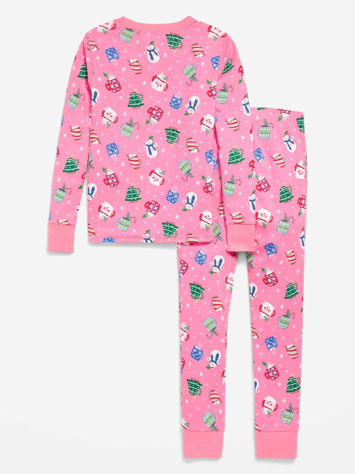 Gender-Neutral Snug-Fit Graphic Pajama Set for Kids