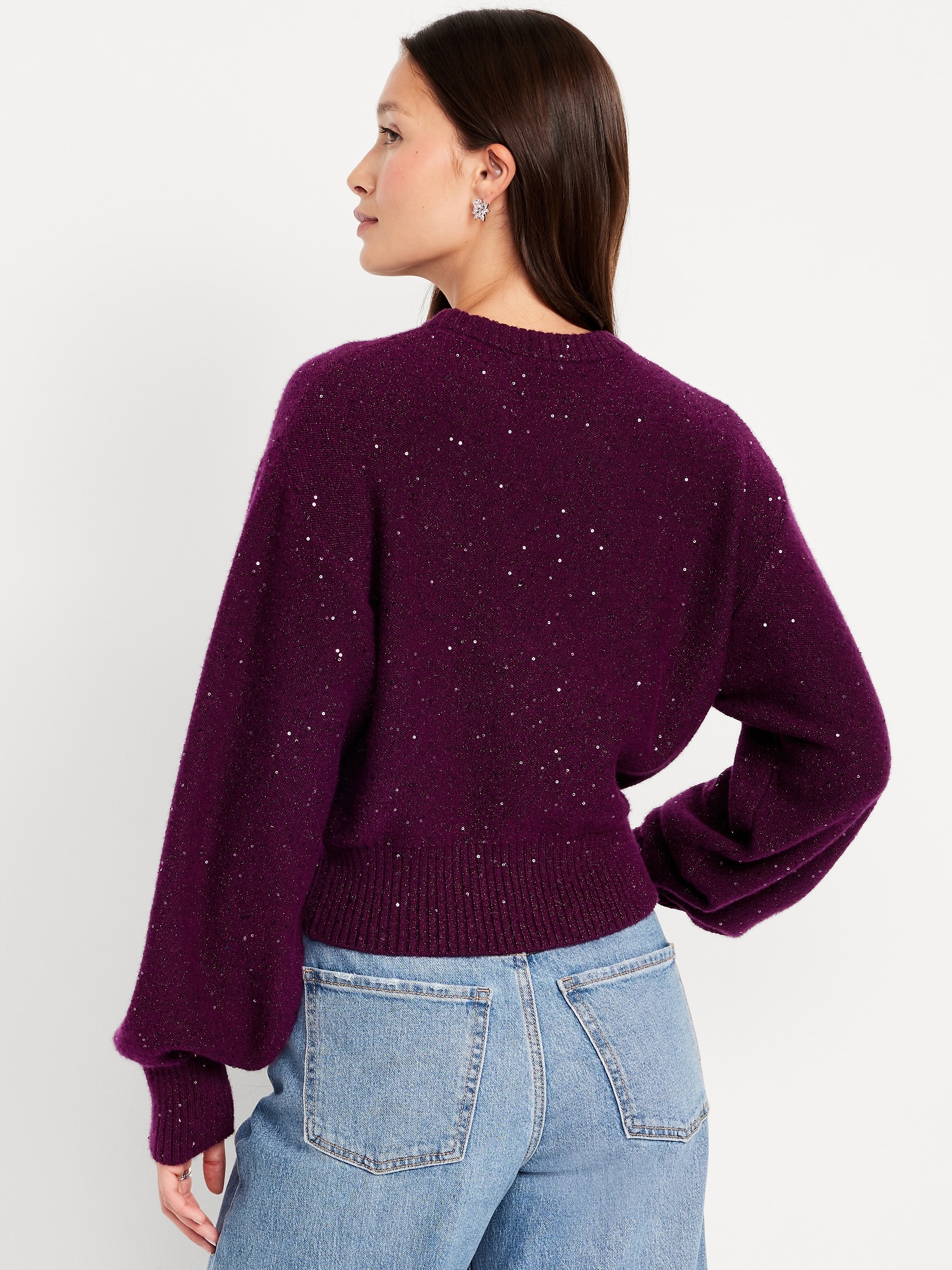 SoSoft Crew-Neck Sequin Sweater
