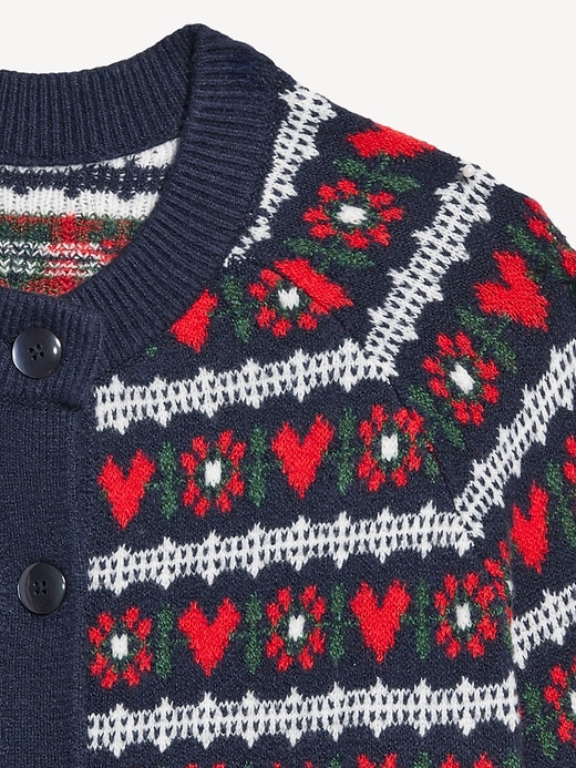 Image number 6 showing, SoSoft Crew-Neck Printed Cardigan Sweater