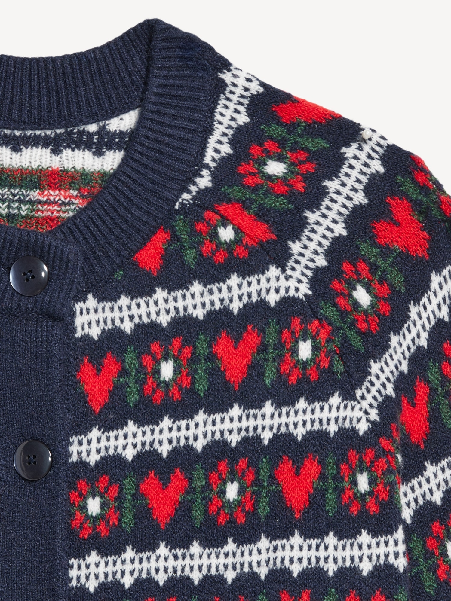 SoSoft Crew-Neck Printed Cardigan Sweater