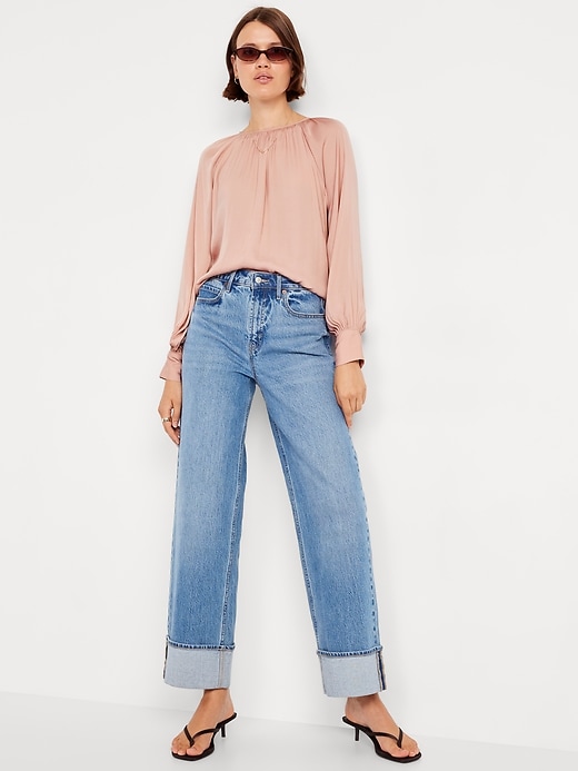 Image number 3 showing, Satin Shirred Top