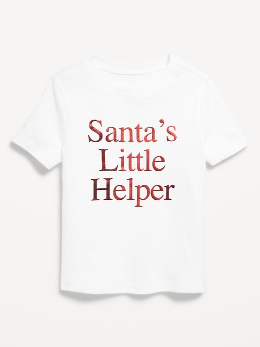 Image number 1 showing, Short-Sleeve Holiday Graphic T-Shirt for Toddler Girls