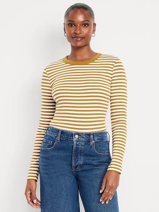 Image number 1 showing, Snug Long-Sleeve Crew-Neck T-Shirt