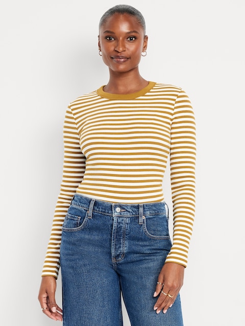 Snug Long-Sleeve Crew-Neck T-Shirt
