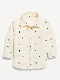 Image number 1 showing, Printed Long-Sleeve Corduroy Shirt for Baby
