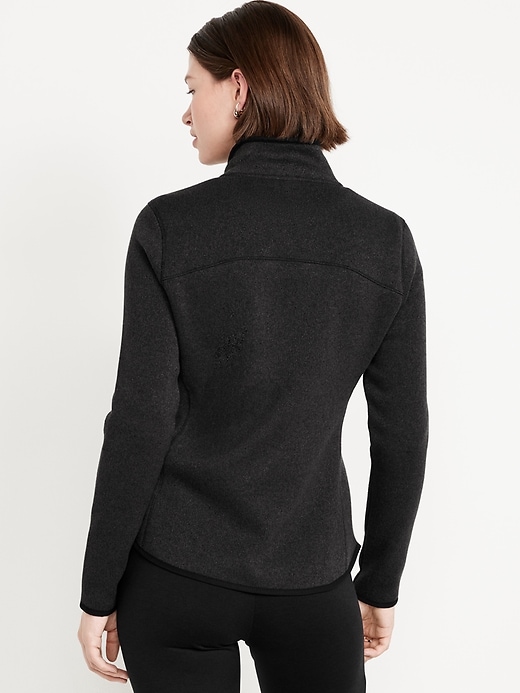 Image number 2 showing, Sweater-Knit Fleece Zip Jacket