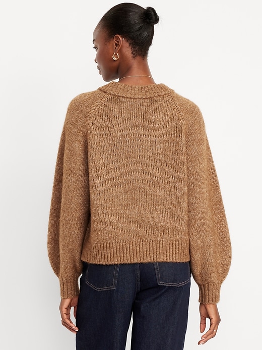 Image number 2 showing, Cozy Cropped V-Neck Sweater