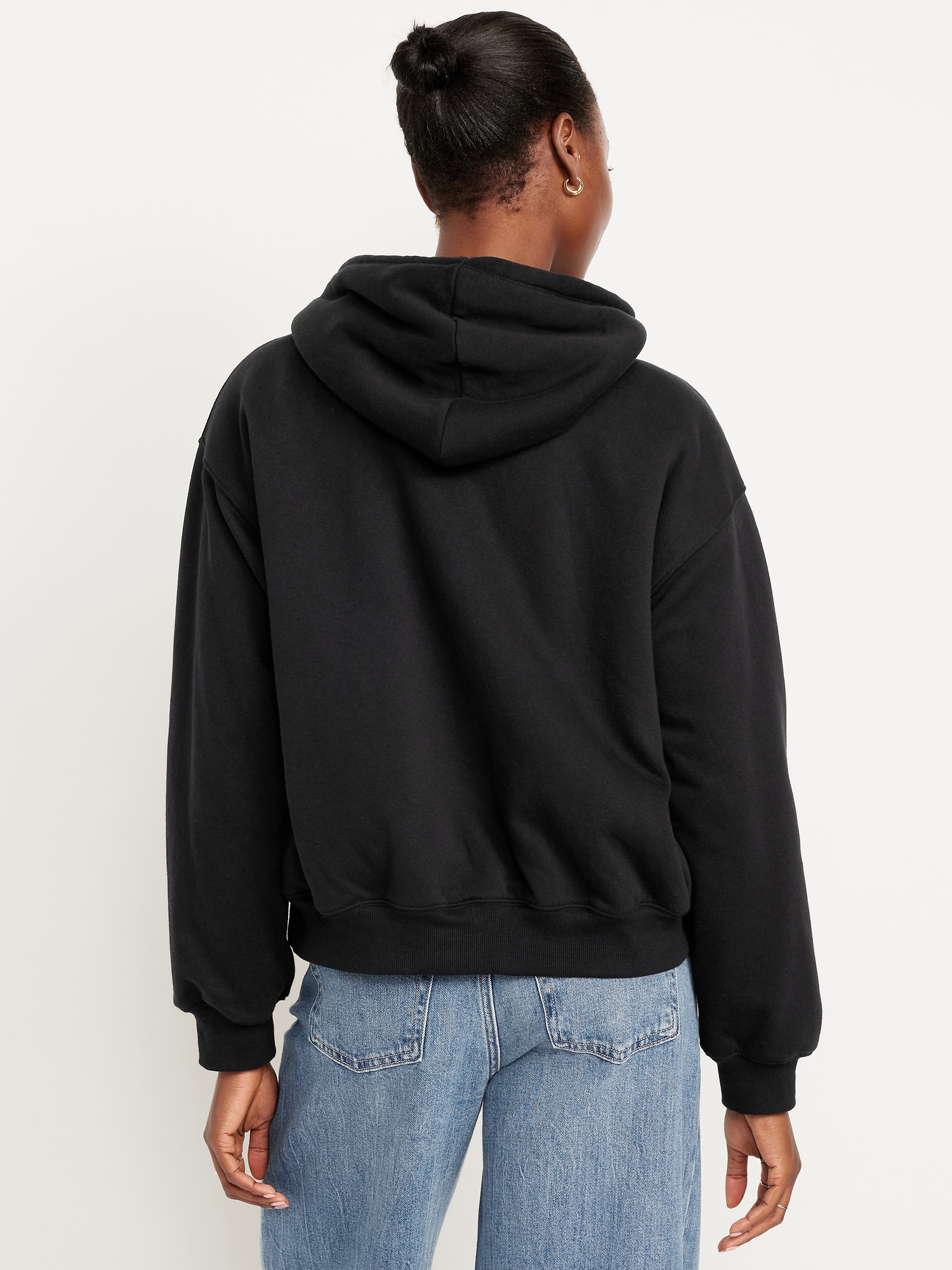 Oversized Logo-Graphic Hoodie Sweatshirt