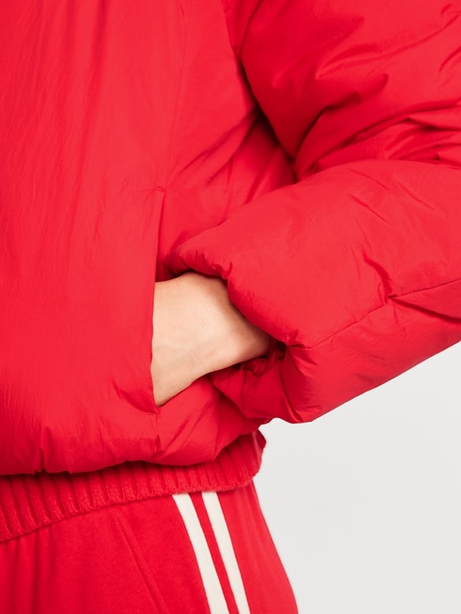 Image number 6 showing, Water-Resistant Cropped Zip Puffer Jacket