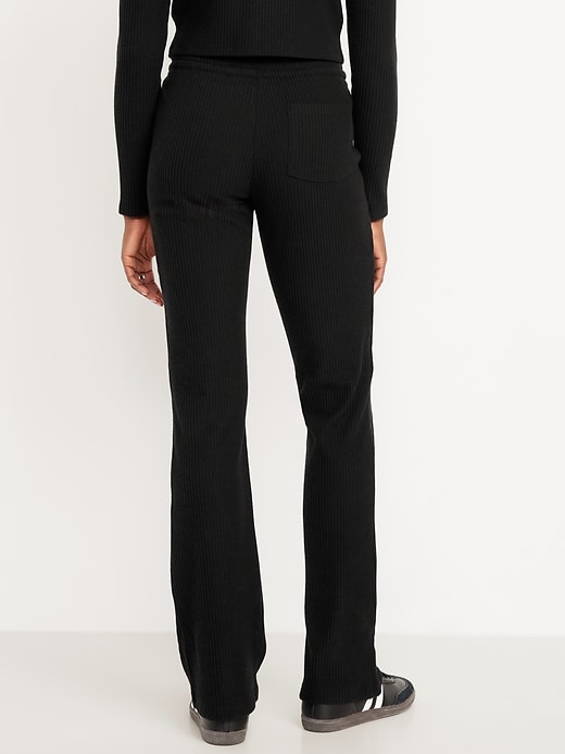 Image number 2 showing, Extra High Waisted Sweater Ribbed Flare Pant