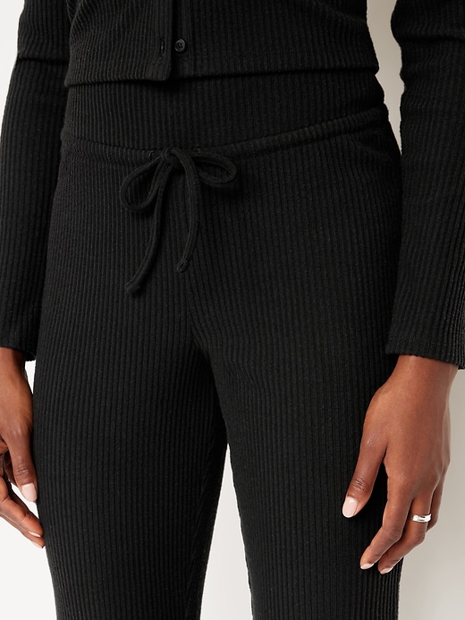 Image number 3 showing, Extra High Waisted Sweater Ribbed Flare Pant