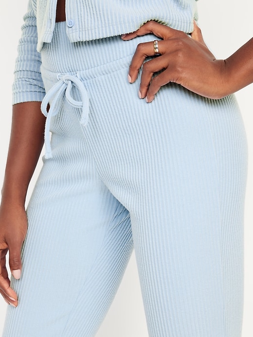 Image number 3 showing, Extra High Waisted Sweater Ribbed Flare Pant