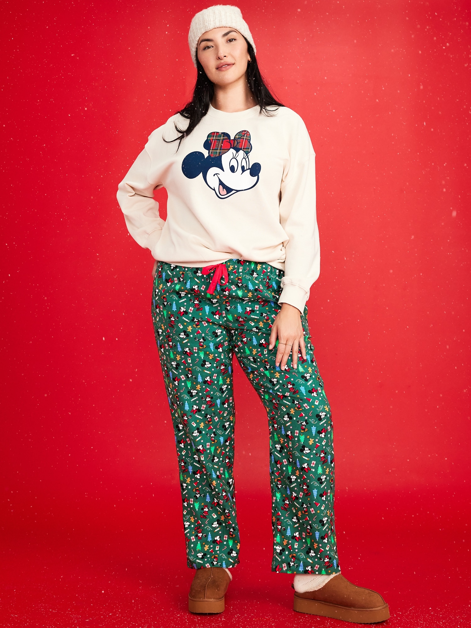 Old Navy x Disney Mid-Rise Printed Flannel Pajama Pants for Women