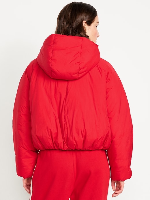 Image number 2 showing, Water-Resistant Cropped Zip Puffer Jacket