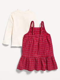 Image number 3 showing, Mock-Neck Top and Plaid Dress Set for Baby