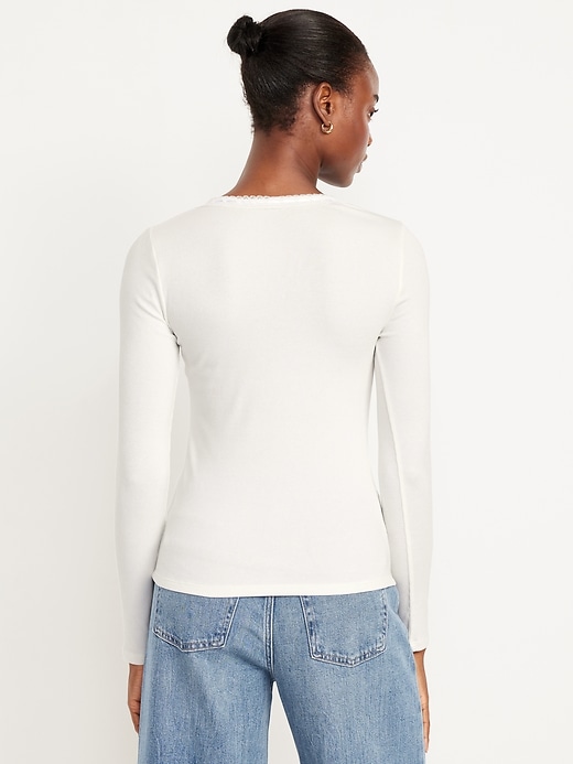 Image number 2 showing, Scoop-Neck Long-Sleeve Ribbed Top
