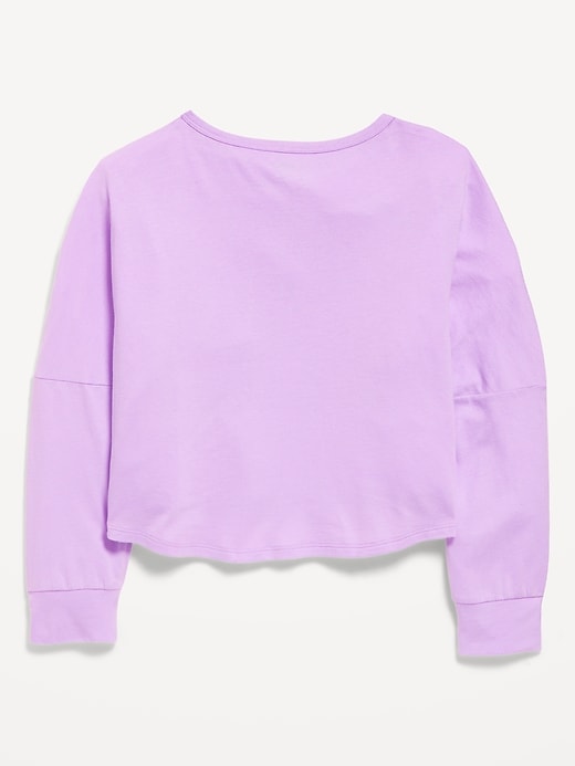 Image number 4 showing, Long-Sleeve Cropped Top for Girls