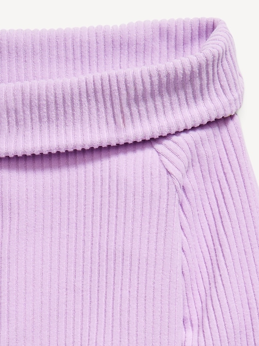 Image number 4 showing, CozePlush Off-Shoulder Long-Sleeve Ribbed Top for Girls