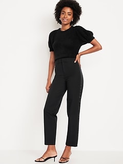 High-Waisted Pixie Loose Straight Pants