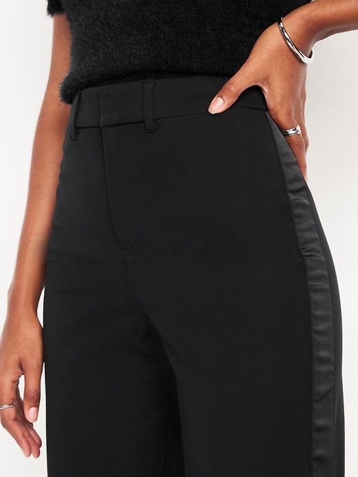 Image number 4 showing, High-Waisted Pixie Straight Side-Stripe Pants
