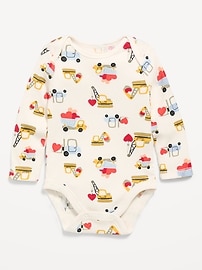 Image number 1 showing, Printed Long-Sleeve Bodysuit for Baby