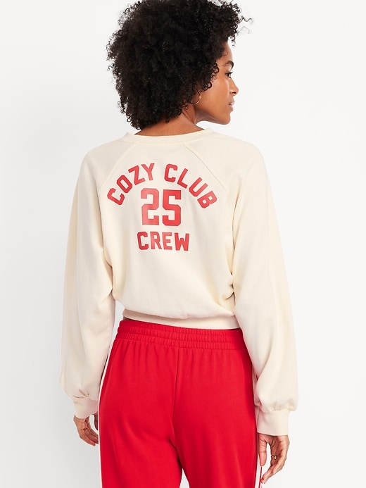 Image number 2 showing, SoComfy Oversized Button-Front Graphic Sweatshirt