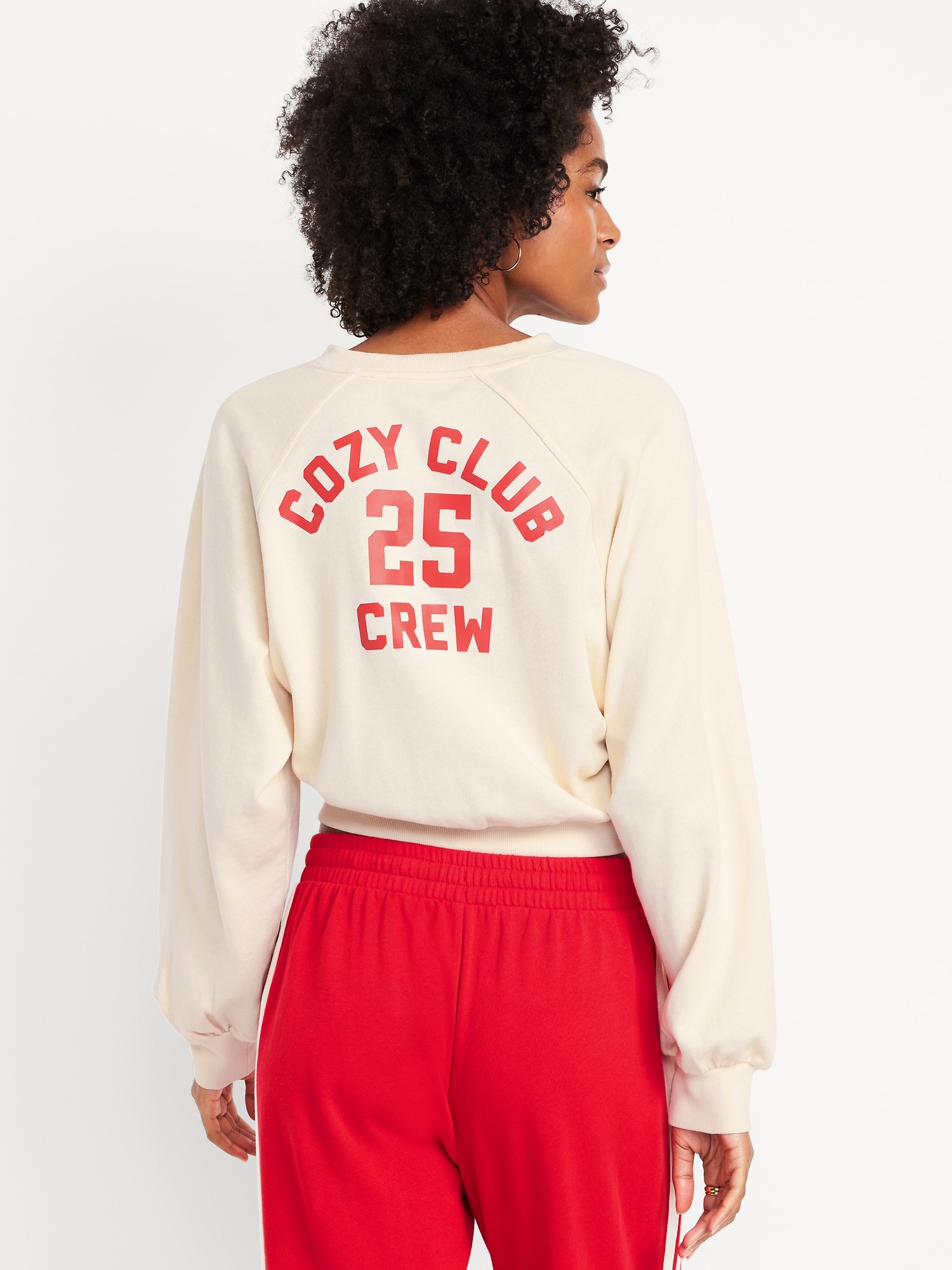 SoComfy Oversized Button-Front Graphic Sweatshirt