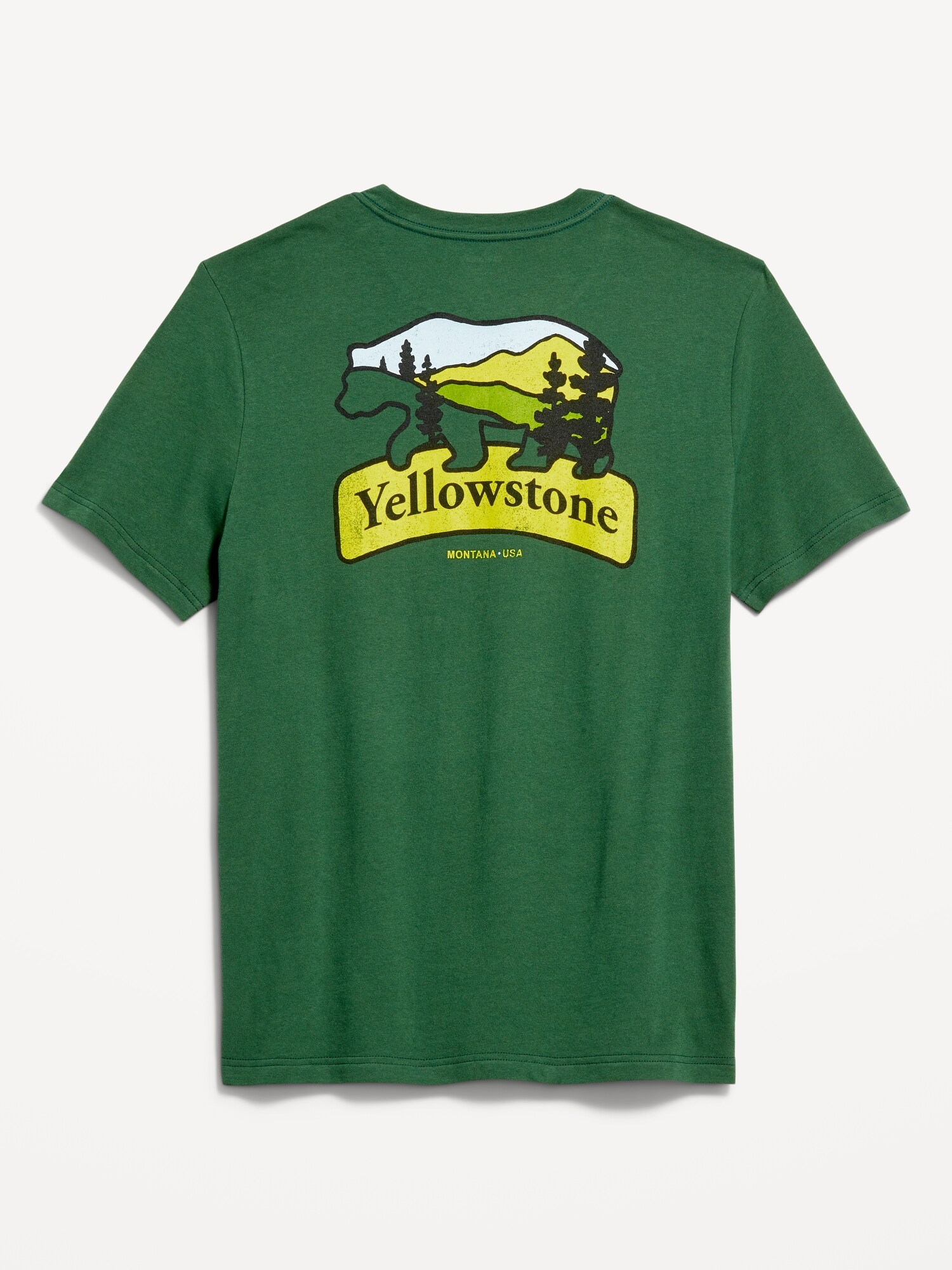 Мужская футболка Old Navy Crew-Neck Graphic, цвет: Field Of Greens — фото 2