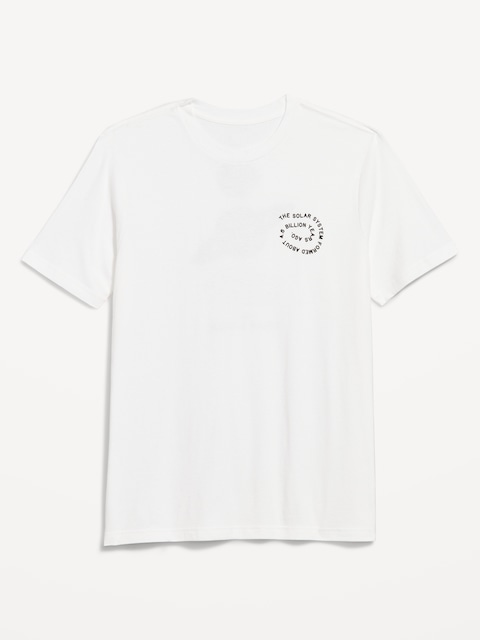 Crew-Neck Graphic T-Shirt - White Lilies