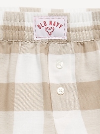 Image number 3 showing, Flannel Plaid Boxer Pajama Shorts for Girls