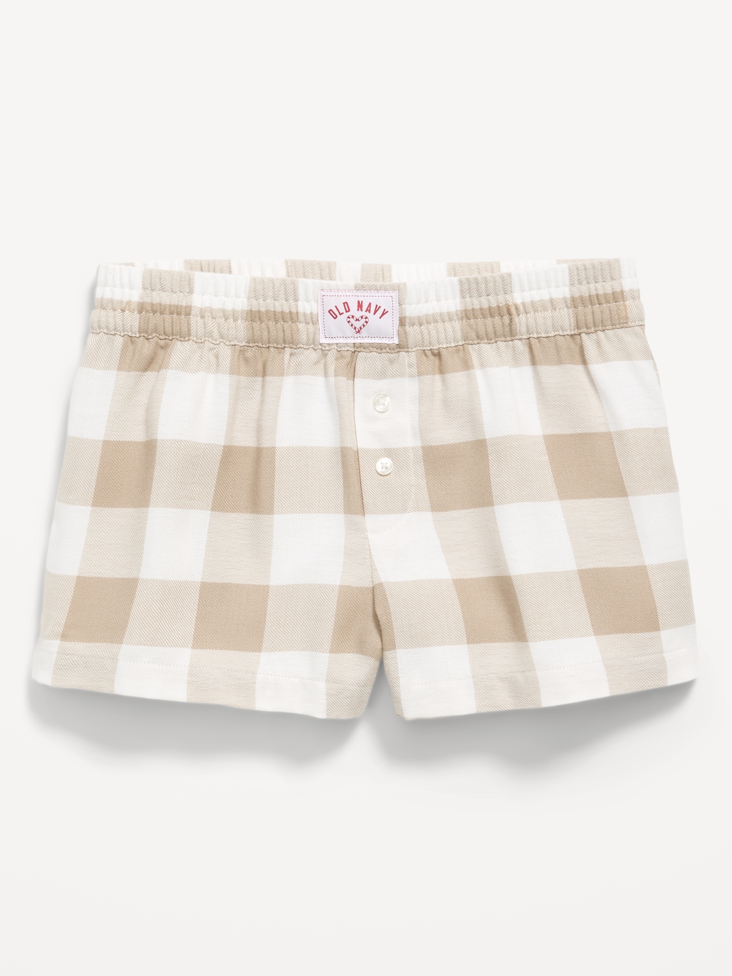 Flannel Plaid Boxer Pajama Shorts for Girls