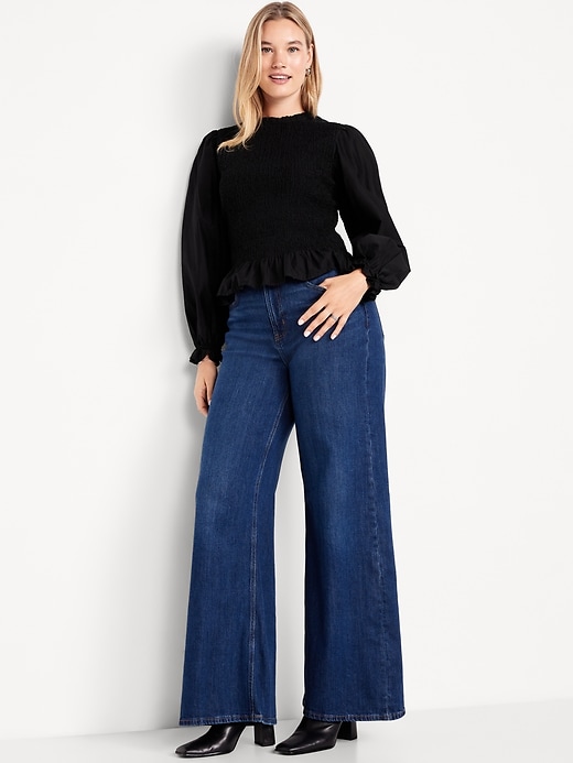 Image number 3 showing, Long-Sleeve Smocked Top