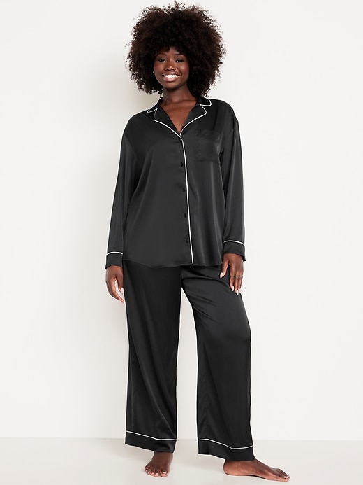 Image number 5 showing, Satin Pajama Pant Set for Women