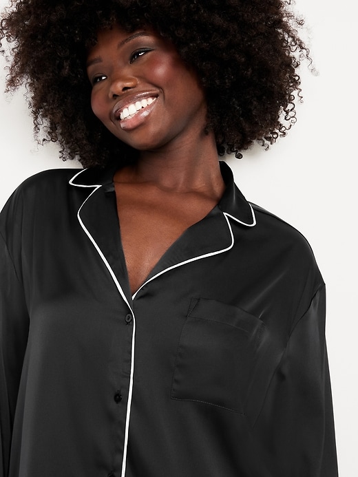 Image number 3 showing, Satin Pajama Pant Set for Women