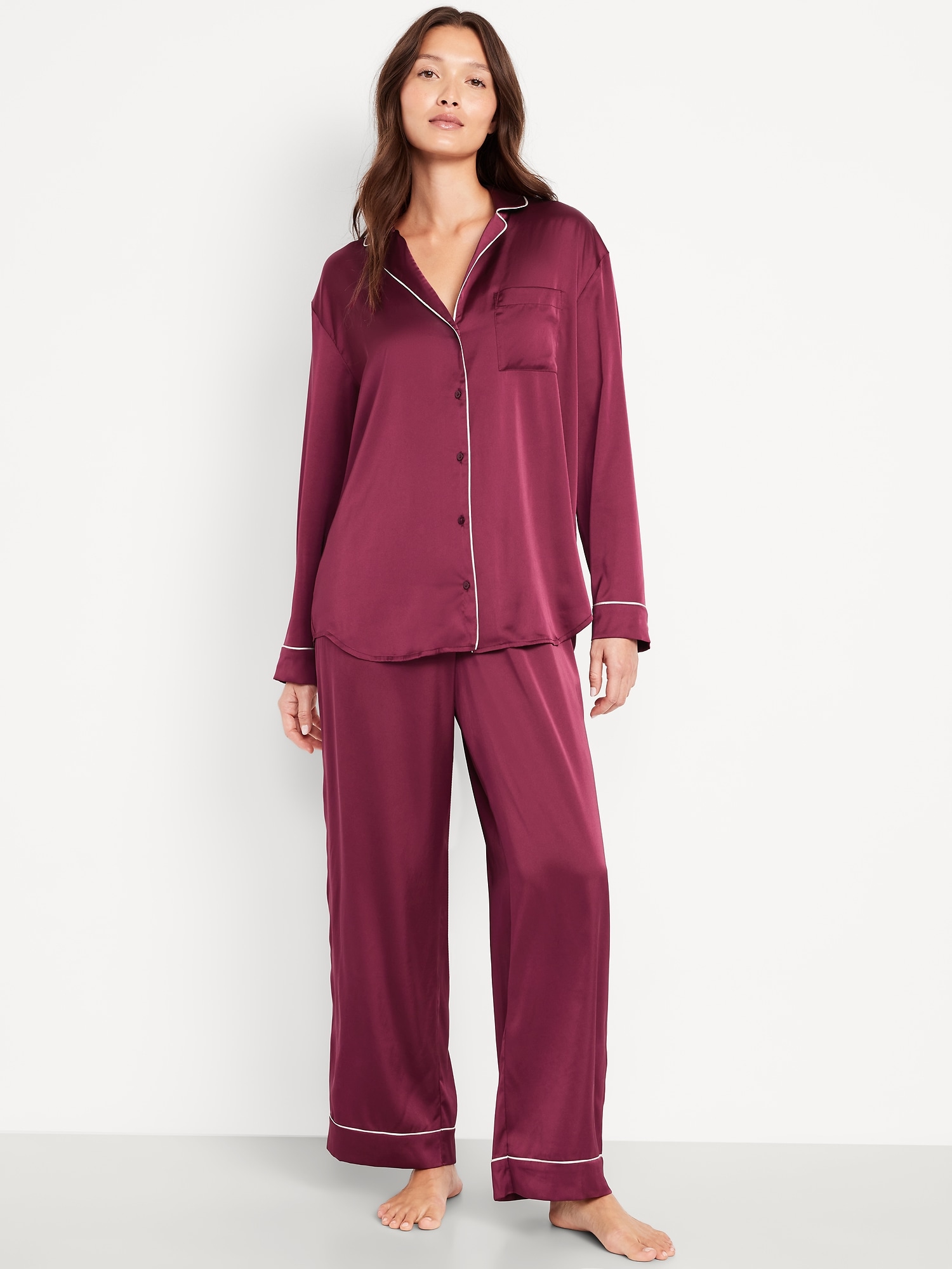 Satin Pajama Pant Set for Women
