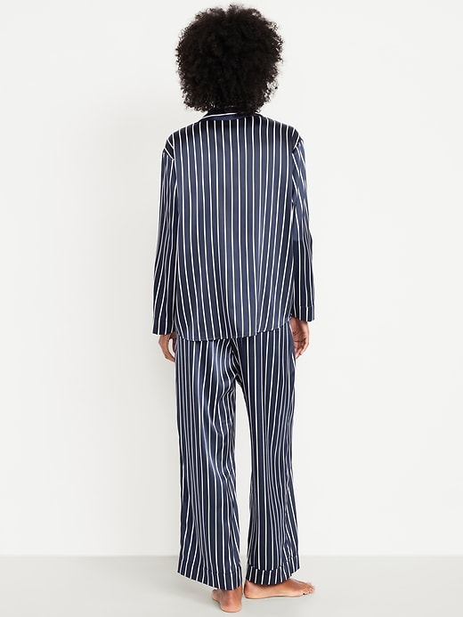 Image number 2 showing, Printed Satin Pajama Pant Set for Women