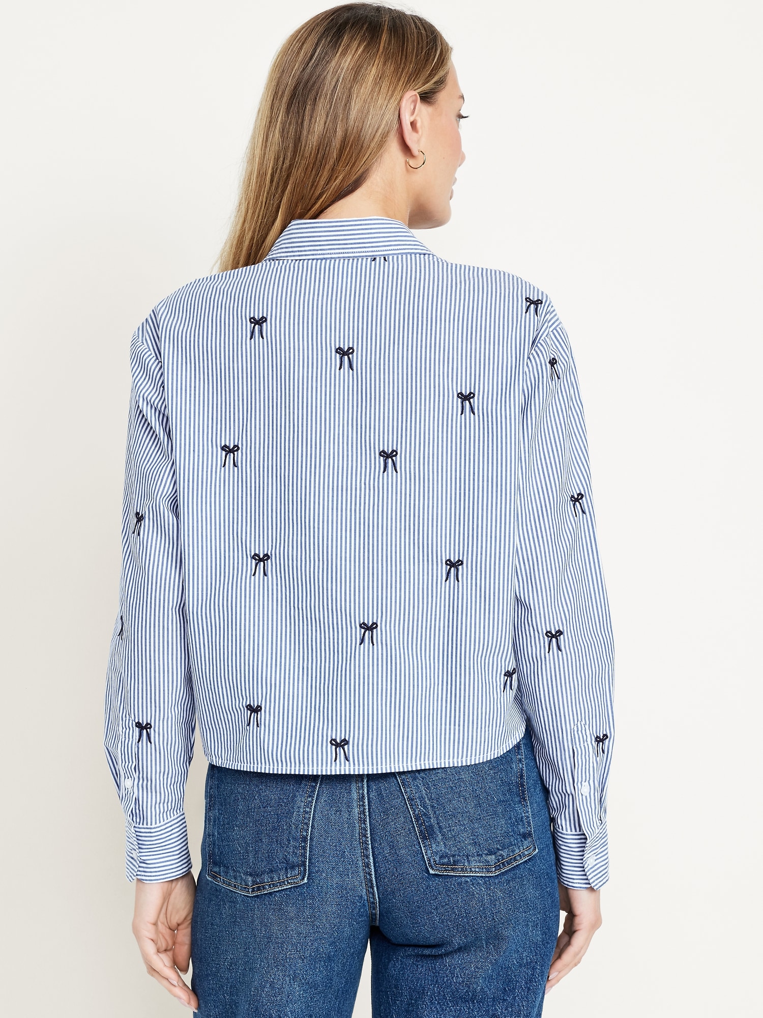 ジャケット・アウター GOD ONLY KNOWS CROPPED STRIPED SHIRT ジャケット・アウター GOD ONLY KNOWS CROPPED STRIPED SHIRT