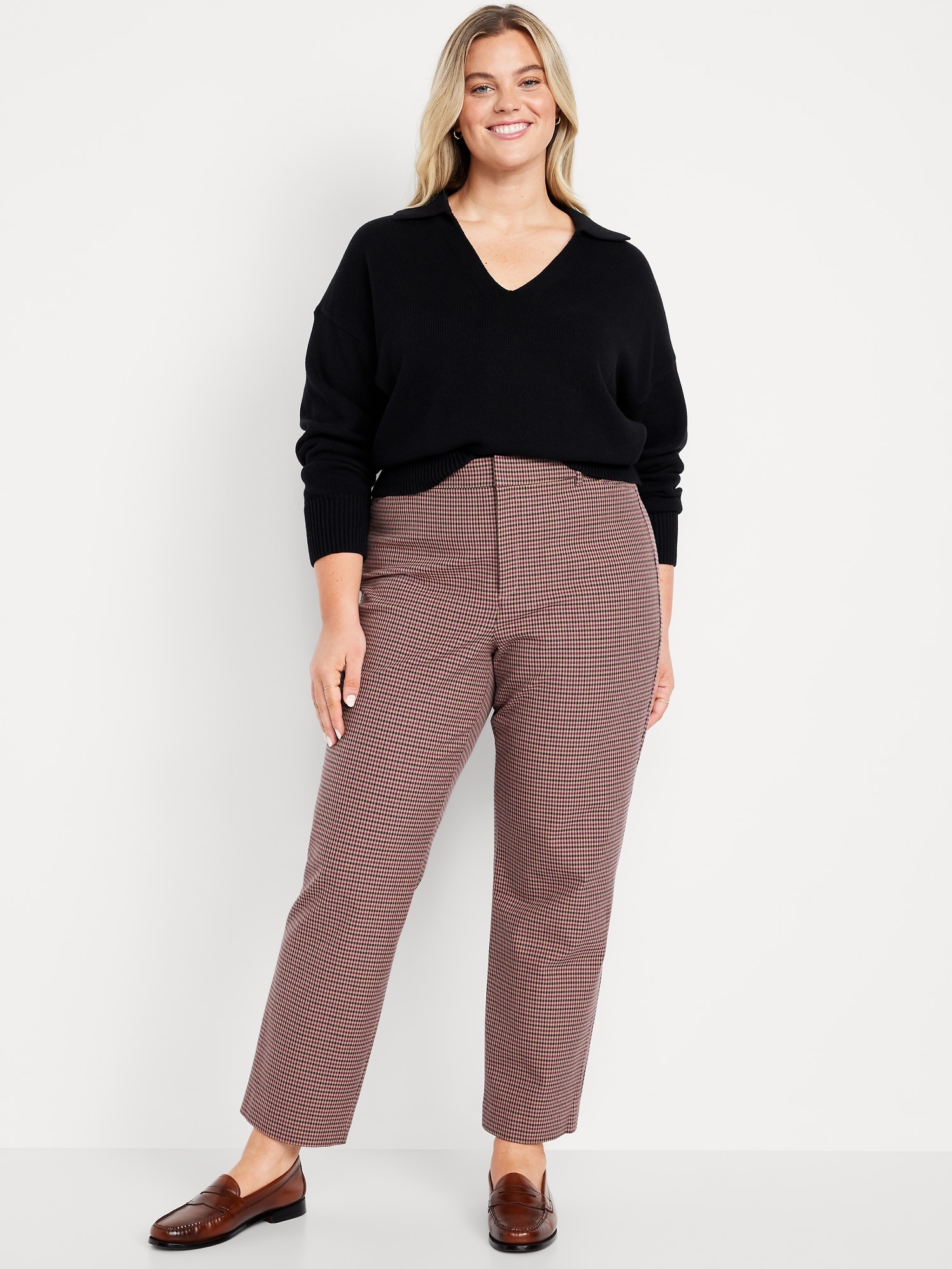 High-Waisted Pixie Straight Ankle Pants