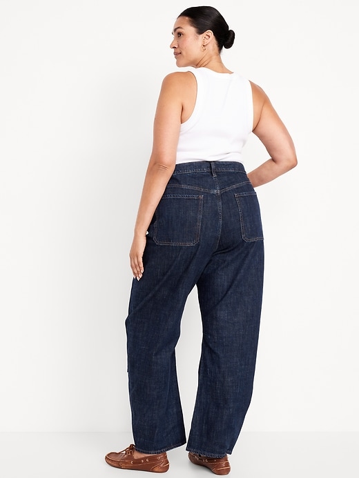 Image number 7 showing, High-Waisted Barrel Utility Jeans