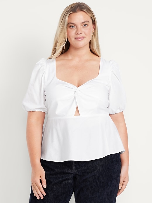 Image number 6 showing, Twist-Front Peplum Top