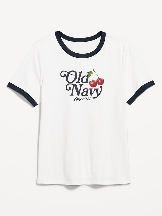 Image number 5 showing, EveryWear Crew-Neck Logo-Graphic Ringer T-Shirt