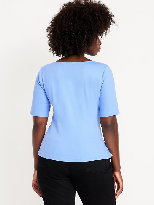 Image number 6 showing, Square-Neck Peplum Top