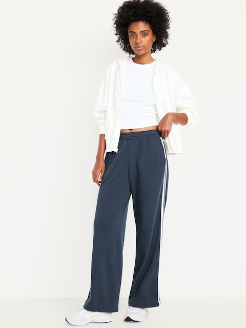 High-Waisted SoComfy Wide-Leg Sweatpants - Dusk Navy