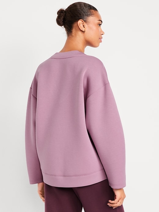 Image number 2 showing, Bounce Fleece V-Neck Cocoon Sweatshirt